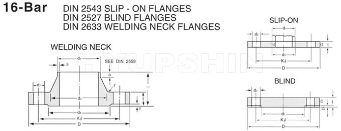 DIN 16BAR FLANGE DRAWINGS, SHANDONG HYUPSHIN FLANGES CO., LTD